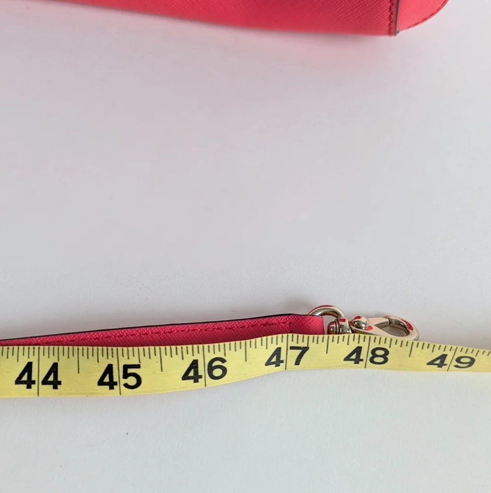 Kate Spade New York Laurel Way Greer Genuine Leather Crossbody Bag Coral Red - Picture 15 of 16